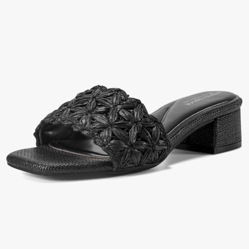 Easy Spirit Women's Rosario3 Heeled Sandal,Black,NIB,6W